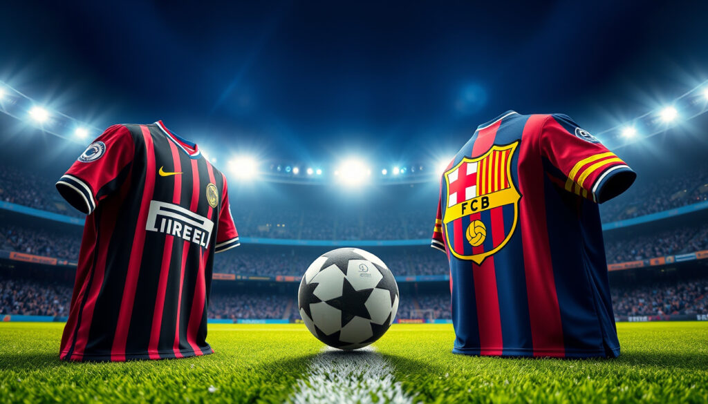 تشكيلة إنتر ميلان وبرشلونة في دوري الأبطال